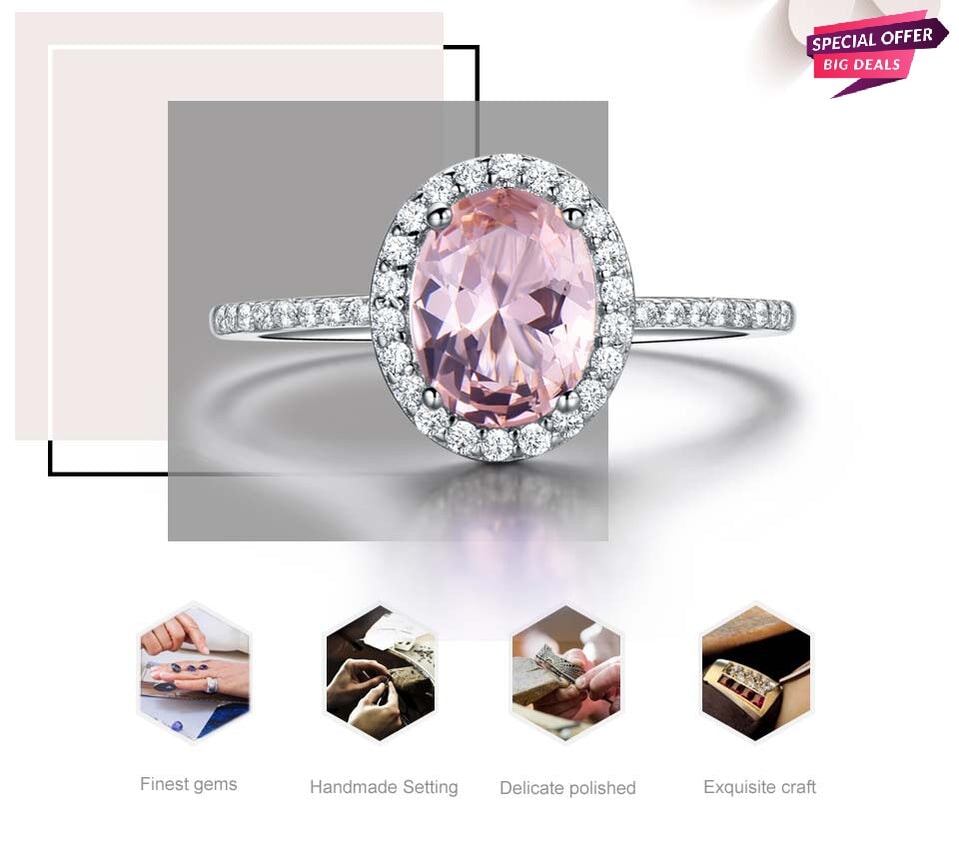 Prink Oval Princess Ring